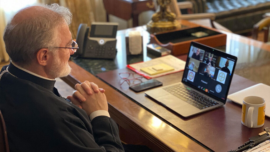 Archbishop Elpidophoros Holds Virtual Town Hall with National Clergy on Pandemic Crisis – Briefs Clergy on his Call with Secretary Azar