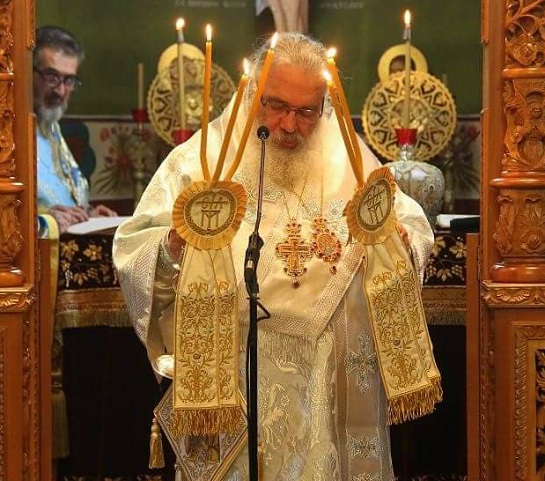 Η ευχή του Μητροπολίτου Ιωήλ (δια Κορωνοϊόν) στην αγγλική γλώσσα