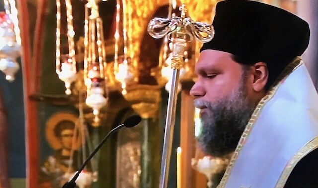 Οι Χαιρετισμοί στον κεκλεισμένων των θυρών Ι.Ν. Αγ. Ευσταθίου Ν. Ιωνίας