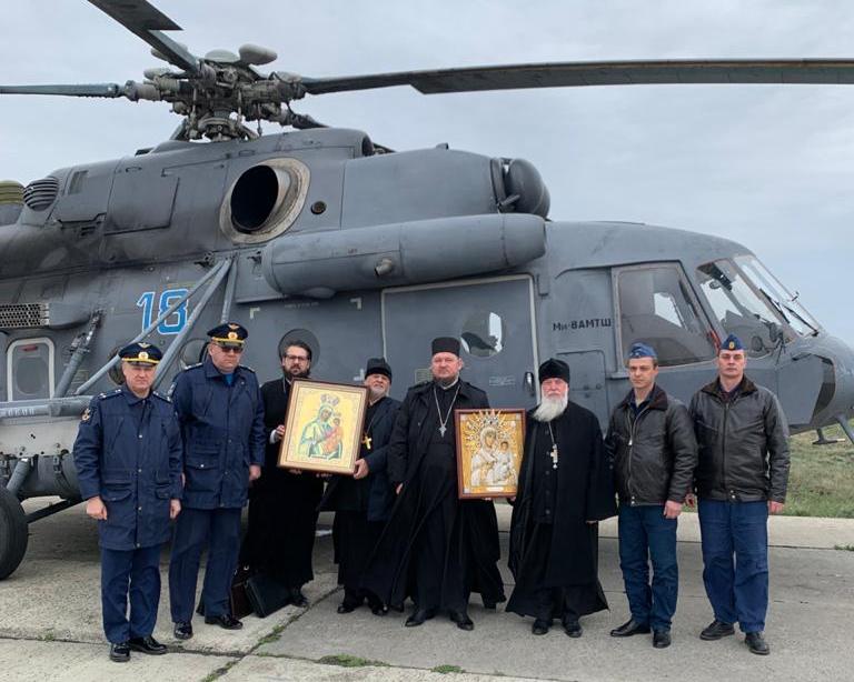 Крестный ход по воздуху совершен над территорией Ростовской области с чтимой Аксайской иконой Божией Матери