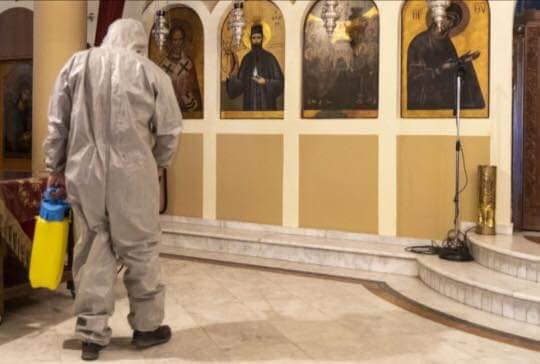 Συνεχίζονται οι απολυμάνσεις σε Ναούς