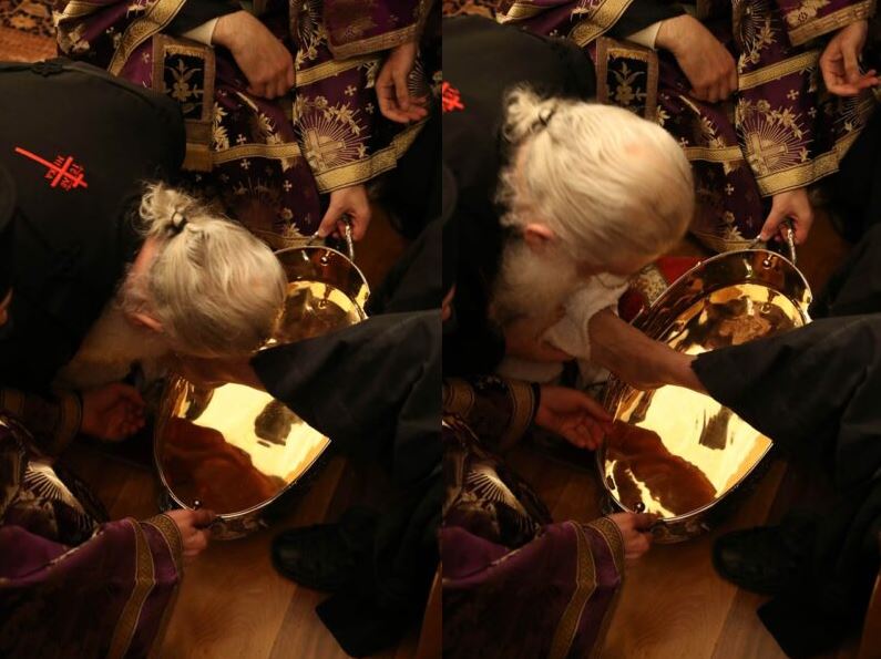 Η Ακολουθία του Νιπτήρος στην Μονή Βατοπαιδίου (ΦΩΤΟ)