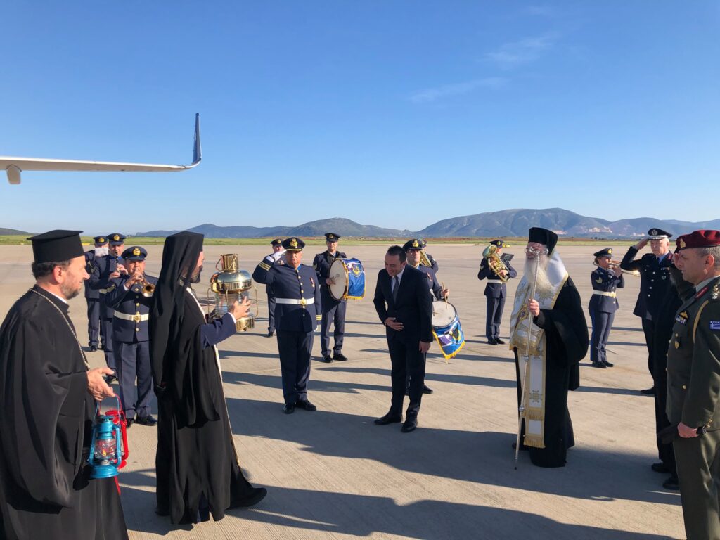 Holy Flame arrives in Greece