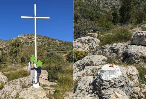 Οργή για την καταστροφή του Σταυρού στον Υμηττό