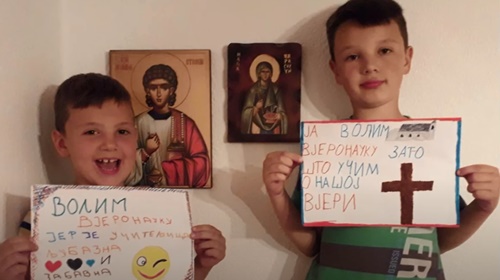 Вјеронаука пише срцем