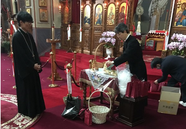 Distribution of Easter Eggs and Holy Unction in the Houses