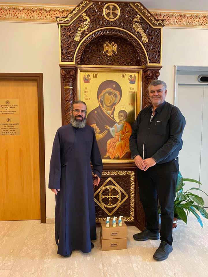 Δωρεά αντισηπτικών στην Ι.Μ. Κωνσταντίας