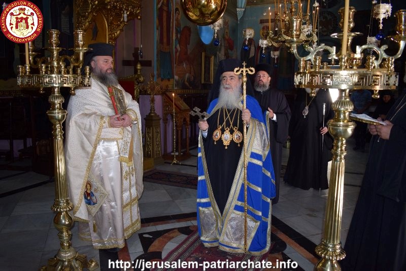 HIS BEATITUDE THE PATRIARCH OF JERUSALEM THEOPHILOS CELEBRATES THE DIVINE LITURGY IN BETHANY
