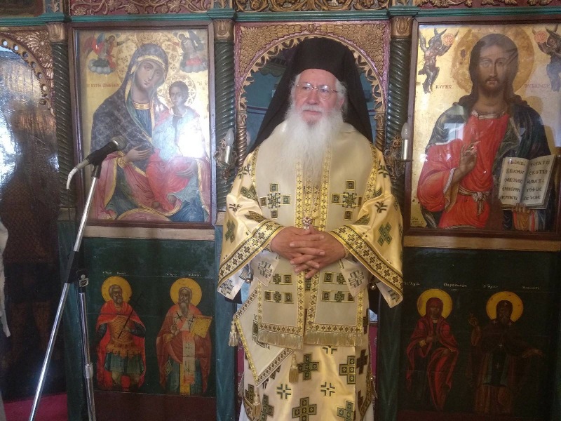 Ο Μητροπολίτης Θηβών στον Ιερό Ναό της γενετειράς του