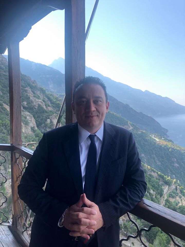 Ο Κώστας Βλάσης στην Ιερά Μονή Σίμωνος Πέτρας