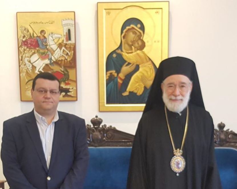 الريس زار المطران عوده موفدا من جنبلاط: أكدنا أهمية الاستقرار والوحدة الوطنية مهما تباينت الآراء السياسية