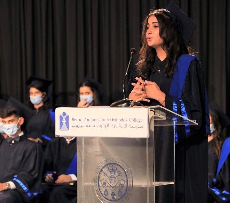 برعاية سيادة راعي الأبرشيّة، المتروبوليت الياس الجزيل الاحترام، أقامت مدرسة البشارة الأرثوذكسيّة، مساء الثّلاثاء 14 تمّوز 2020 حفل تخريج طلّابها، شاءَته الظروف الاستثنائيّة حفلًا تميّز عن ك،