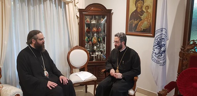 Сусрет владике Силуана и митрополита Василија