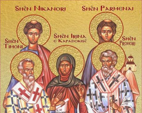 Apostujt e dhjakonët Prohori, Nikanori, Timoni, Parmenai nga të 70 -t
