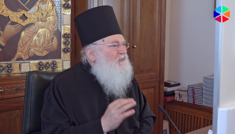 Online assembly with Elder Archimandrite Ephraim and members of large families