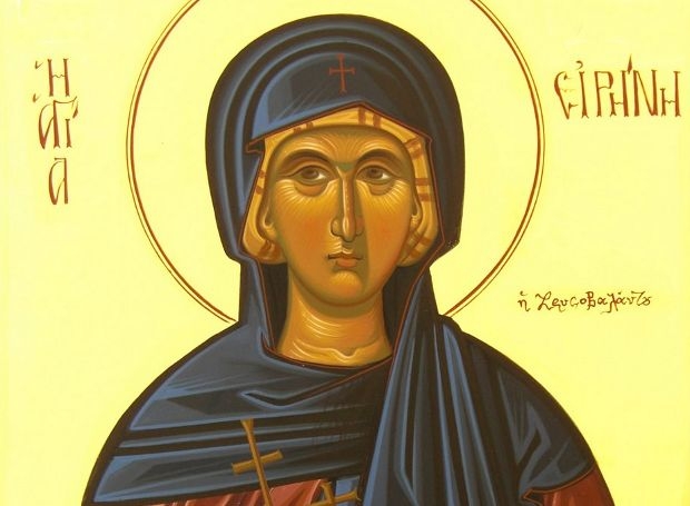 Μνήμη της οσίας Ειρήνης της Χρυσοβαλάντου