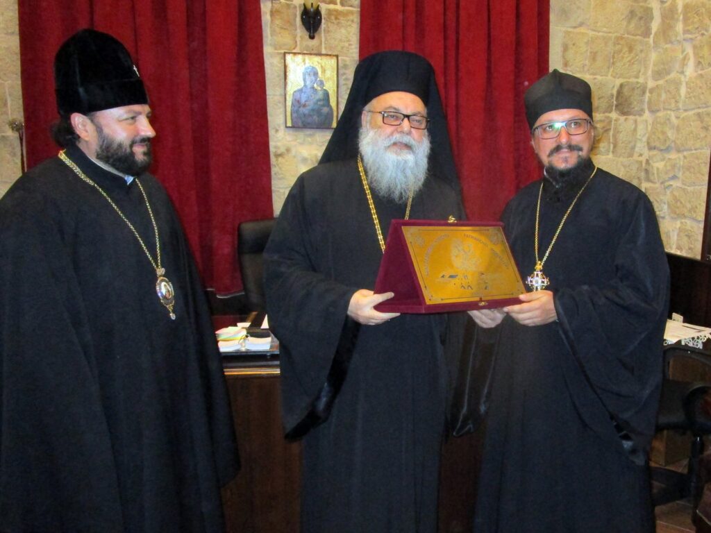 البطريرك يوحنا العاشر يستقبل رئيس أساقفة فلاديكافكاز وألانيا‎