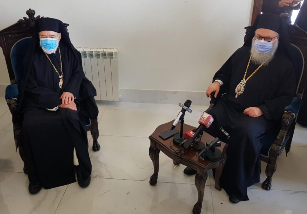 صاحب الغبطة يوحنا العاشر بطريرك أنطاكية وسائر المشرق في زيارة تفقدّية إلى مطرانية بيروت للروم الأرثوذكس حيث استقبله سيادة المتروبوليت الياس عودة ملاك أبرشيّة بيروت