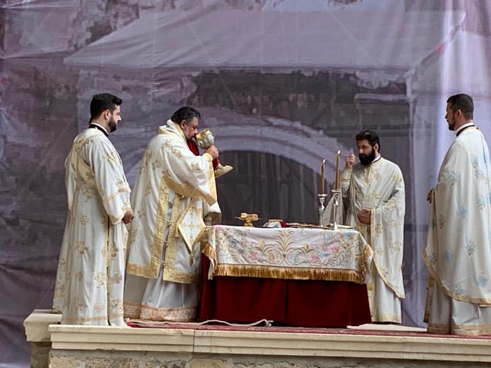 Divine Liturgy at Panagia Soumela Monastery in Trabzon for the first time since 2010