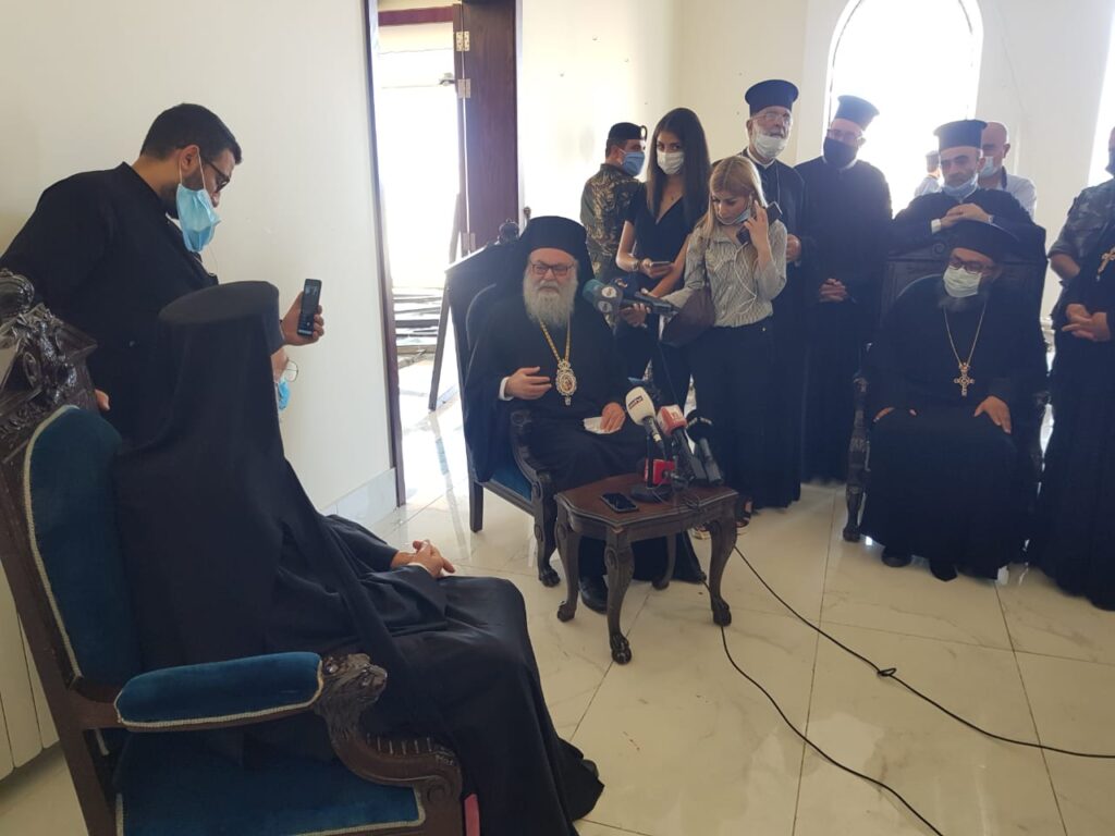 Антиохийският патриарх Йоан е на посещение в Бейрут след тежките взривове