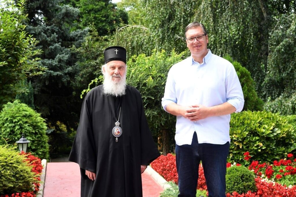 Meeting of Patriarch Irinej and President Vucic