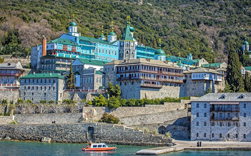 Поздравление Святейшего Патриарха Кирилла по случаю престольного праздника Русского на Афоне Пантелеимонова монастыря