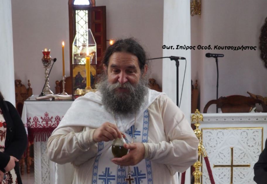 Ο π. Ευάγγελος Παπανικολάου στην Μονή Αγίων Νηπίων Οινόης – Αττικής