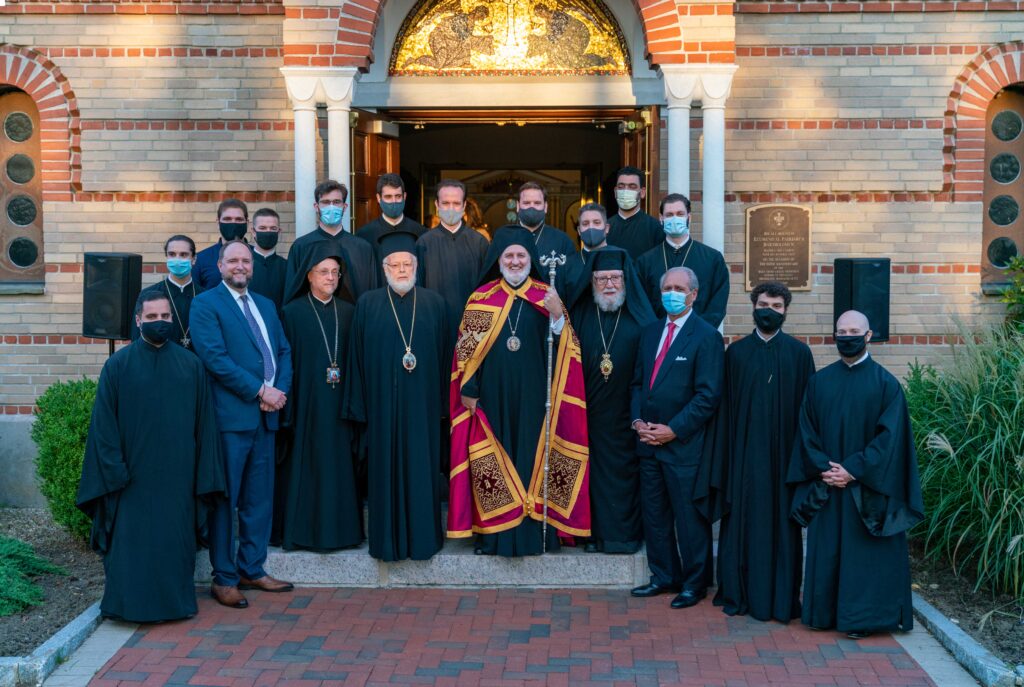 His Eminence Archbishop Elpidophoros of America visits Hellenic College Holy Cross for Feast Day