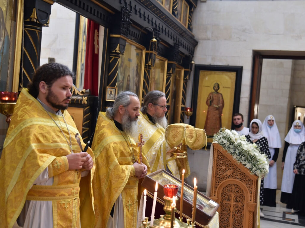 The Feast of the Transfer of the Relics of St Alexander Nevsky at the Church of the Orthodox Palestinian Society at «The Excavations»