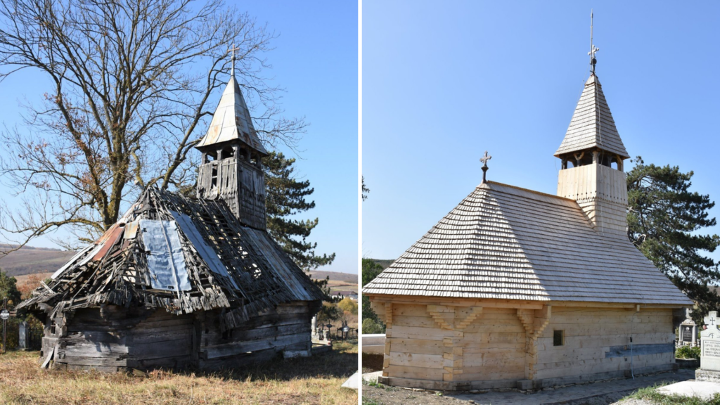 Cluj: Biserica de lemn din Săliștea Veche, restaurată din temelii