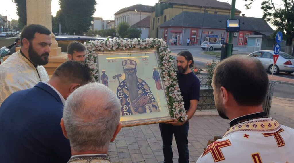Icoană a Sf. Sava Brancovici adusă din Sfântul Munte în localitatea natală: Sfântul se întoarce în pandemie ca să ne elibereze de frică
