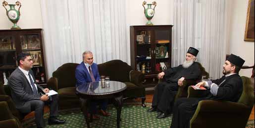 Патријарх српски примио Амбасадора Државе Палестине