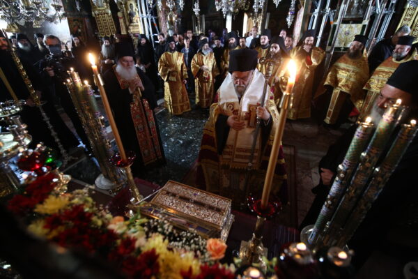 Con-celebratory wake, litany of Holy Cincture of the Theotokos on Mt. Athos