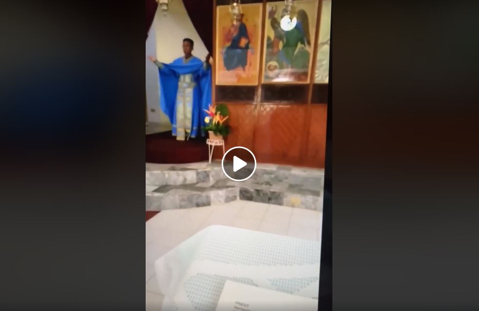 Θεία Λειτουργία στην Μονή Γενεσίου της Θεοτόκου στο Μασμπάτε