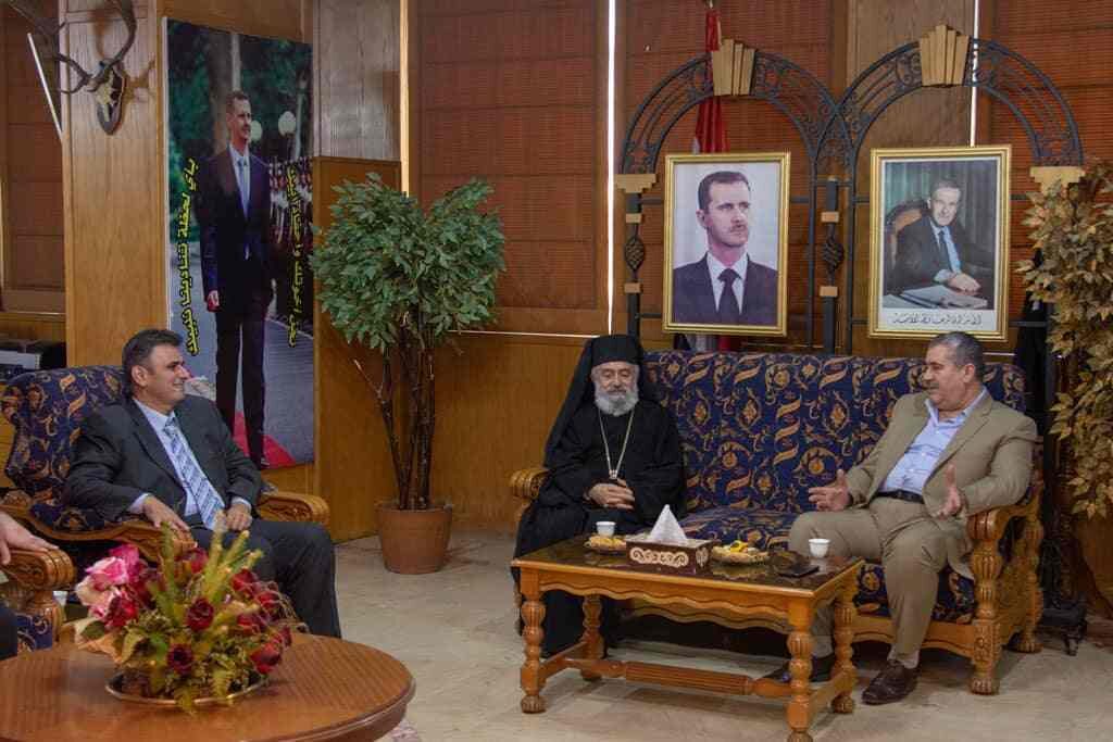 زار صاحب السيادة جاورجيوس (أبو زخم) ميتروبوليت حمص وتوابعها للروم الأرثوذكس، الأستاذَ الدكتور عبد الباسط الخطيب رئيس جامعة البعث.