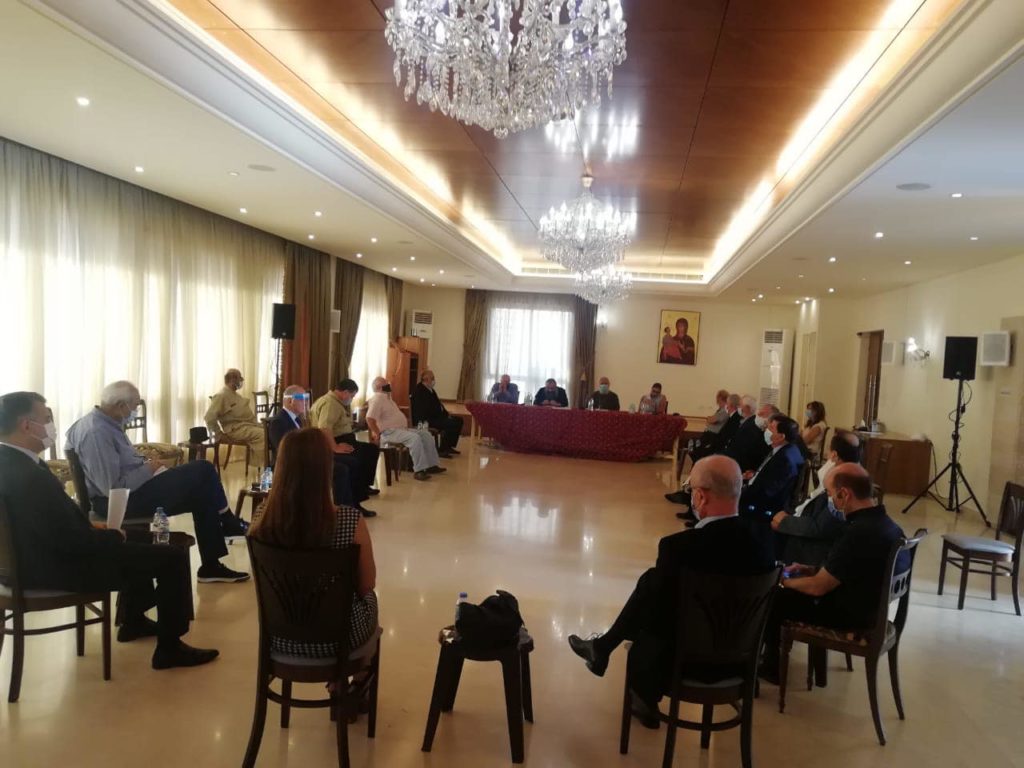 اجتماع لمجلس الأمناء مع المتروبوليت أنطونيوس(الصوري) راعي أبرشية زحلة وبعلبك للروم الأرثوذكس