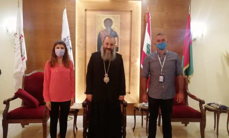 ممثلين من منظمة اليونسف في البقاع، في دارة المطرانية في زحلة