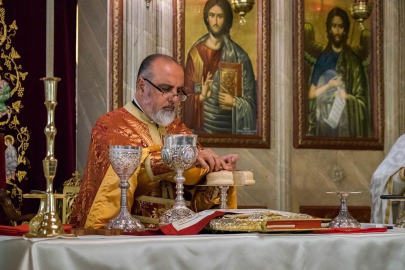 Divine liturgy of St. James at Axion Estin Cathedral in Northcote, Victoria