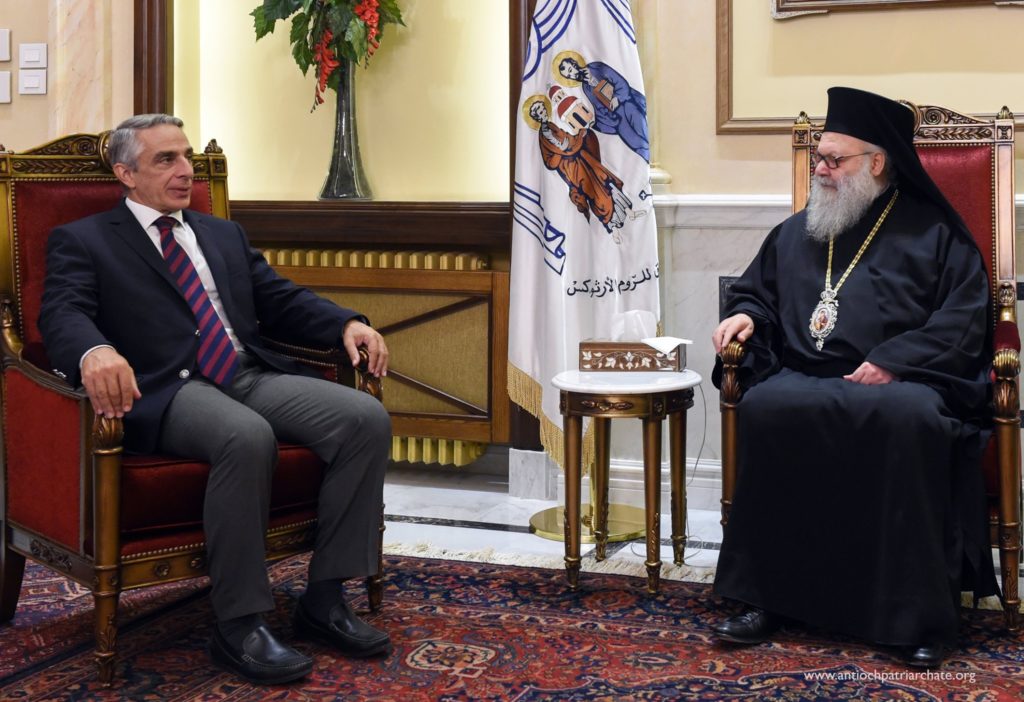 Συναντήθηκε με τον Πατριάρχη Αντιοχείας ο Έλληνας πρέσβης στη Συρία