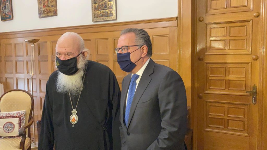 Archbishop of Athens receives Greek alternate minister for migration and asylum – (VIDEO + PHOTOS)