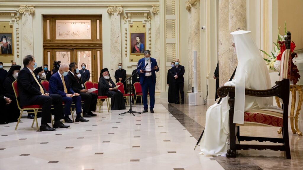La sărbătoarea oficială, Patriarhul Daniel a fost felicitat pentru deciziile luate în pandemie