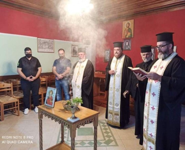 Αγιασμός στο Νεοϊδρυθέν παράρτημα της Σχολής Βυζαντινής Αγιογραφίας