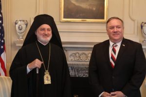 Архиепископът на САЩ Елпидофор се срещна с Майк Помпео