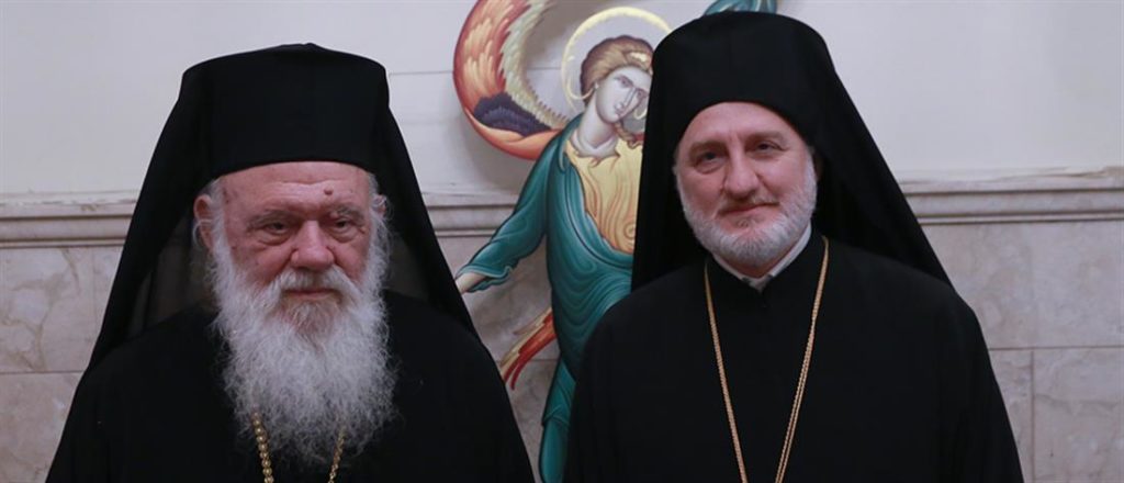 Ευχήθηκε στον Αρχιεπίσκοπο Αθηνών ο Αρχιεπίσκοπος Αμερικής