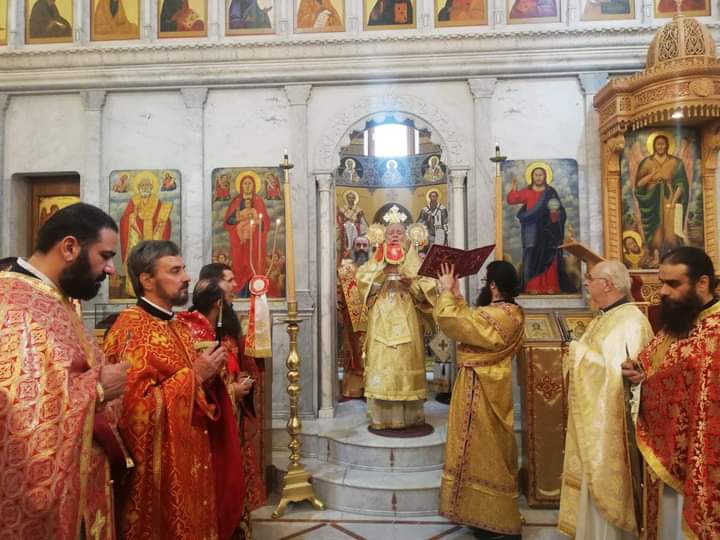 المتروبوليت أنطونيوس الصوري يحتفل بعيد رؤساء الملائكة بكاتدرائية القديس نيقولاوس بزحلة السورية