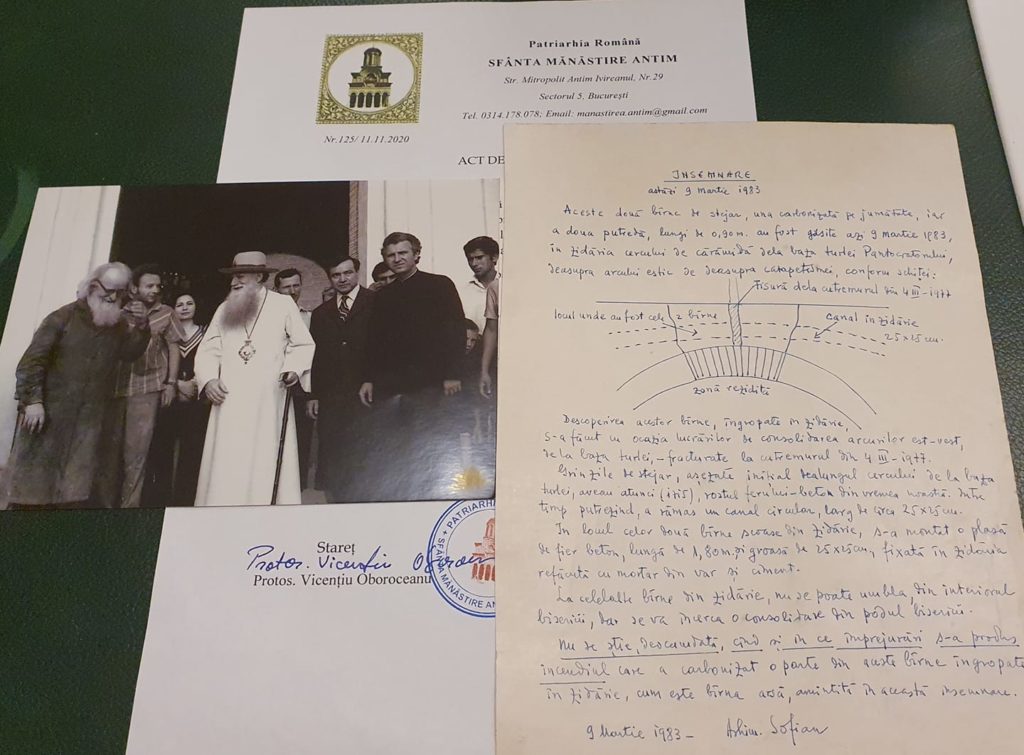 Mănăstirea Antim donează obiecte ale Părintelui Sofian Boghiu pentru Ateneul Național din Iași