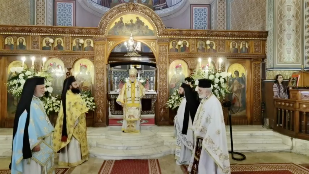 القداس الإلهي يوم 6 نوفمبر 2020 في كنيسة رؤساء الملائكة بالظاهر، بمناسبة عيد شفعائها