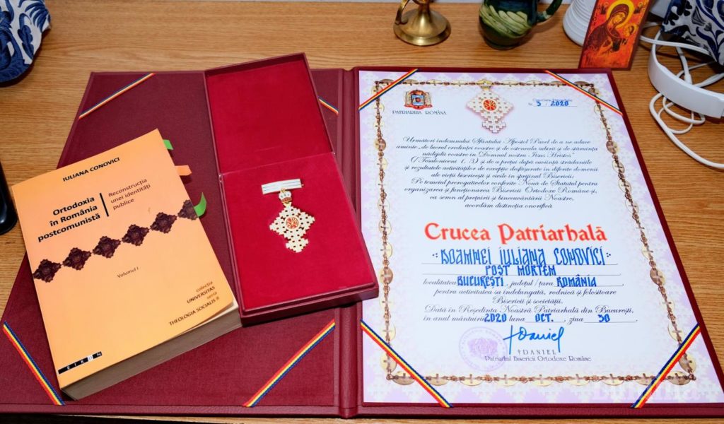 Iuliana Conovici, distinsă post-mortem cu Crucea Patriarhală