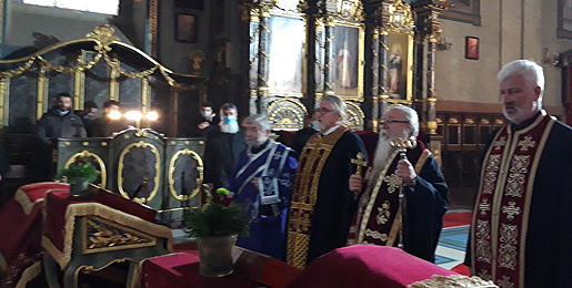 Memorial Service for Patriarch Irinej at Cathedral church in Belgrade