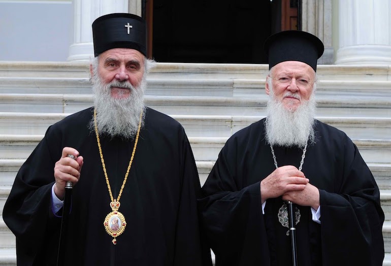 Ο Οικουμενικός Πατριάρχης ευχήθηκε στον Πατριάρχη Σερβίας